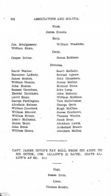 Thumbnail for Volume VI > Muster Rolls Relating to the Associators and Militia of the County of Cumberland