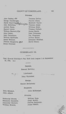 Volume VI > Muster Rolls Relating to the Associators and Militia of the County of Cumberland