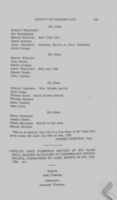 Volume VI > Muster Rolls Relating to the Associators and Militia of the County of Cumberland