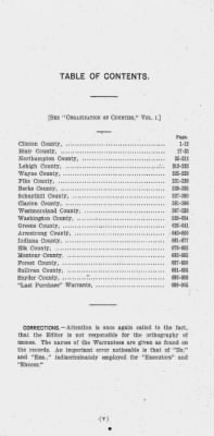 Volume XXVI > Provincial Papers: Warrantees of Land in the Several Counties of the State of Pennsylvania. 1730-1898.