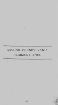 Volume II > Second Pennsylvania Regiment-1783.