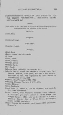 Volume II > Non-Commissioned Officers and Privates for the Second Pennsylvania Regiment, Continental Line.