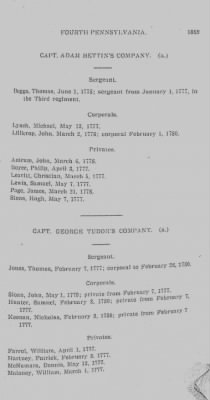 Volume II > Arrangement of the Officers of the Fourth Regiment of Penna.