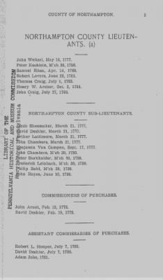 Volume VIII > Muster Rolls Relating to the Associators and Militia of the County of Northampton.