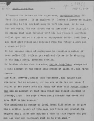 Old German Files, 1909-21 > Harry Schiffman (#8000-231931)