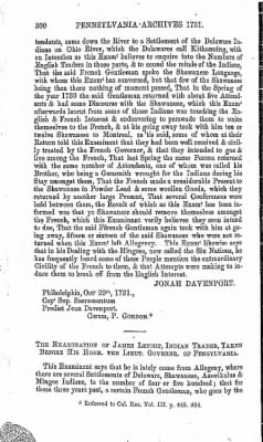 Volume I > Pennsylvania Archives 1731