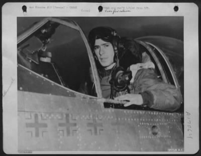 Fighter > Capt. John H. Hoefker, Ft. Mitchell, Ky., is first 9th Air force reconnaissance pilot to become an ace.
