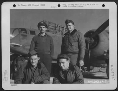 General > Lt. Wangler And Crew Of The 645Th Bomb Squadron, 410Th Bomb Group Pose Beside A Douglas A-20 Havoc At A 9Th Air Force Base In France.  15 March 1945.