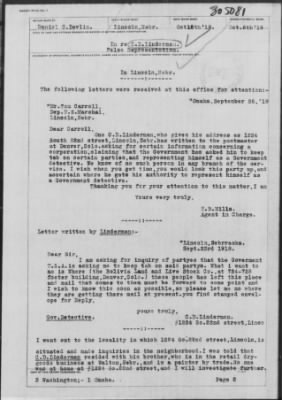 Old German Files, 1909-21 > C. D. Linderman (#305081)