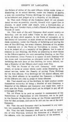 Thumbnail for Volume VII > Muster Rolls Relating to the Associators and Militia of the County of Lancaster. (a)