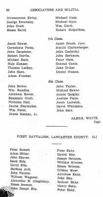 Volume VII > First Battalion Lancaster County Militia.