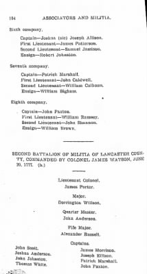 Volume VII > Second Battalion Lancaster County Militia.