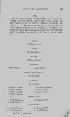 Volume VII > Eighth Battalion Lancaster County Militia.