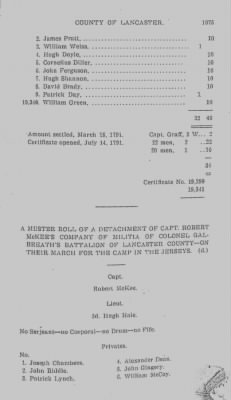 Volume VII > Battalions Not Stated. Lancaster County Militia.