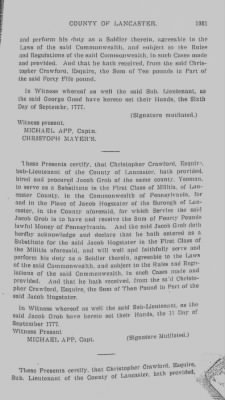 Volume VII > Battalions Not Stated. Lancaster County Militia.