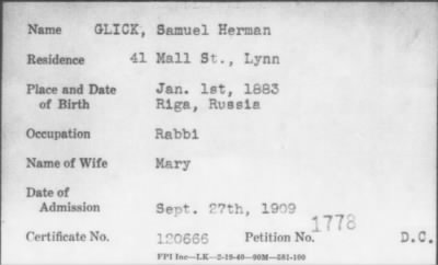 1902 > GLICK, Samuel Harman
