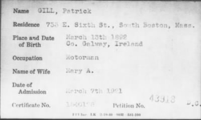1901 > GILL, Patrick