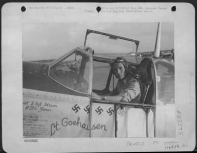 Consolidated > 1St Lt. Walter J. Goehausen, St. Louis, Mo., 1 Of 7 Pilots Of This Veteran North American P-51 Mustang High Altitude Fighter Group Of The Mediterranean Allied Air Forces That That Has Accounted For 5 Or More Enemy Aircraft Destroyed In Aerial Combat, Is P