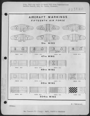 Consolidated > Aircraft Markings Of Planes Of The 15Th Air Force.