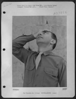 Consolidated > 'What Am I Gonna Do Now?'  Our Hero, Sgt. Eddie Cope Of Austin, Texas, Realizes He Can'T Speak The Lingo But He Still Wants To Make Himself Understood.  Italy.