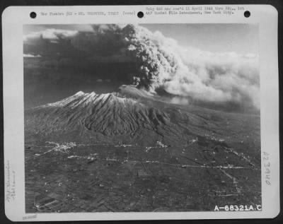 Thumbnail for Consolidated > Aerial View Of The Eruption Of Mt. Vesuvius On 23 March 1944.  Italy.