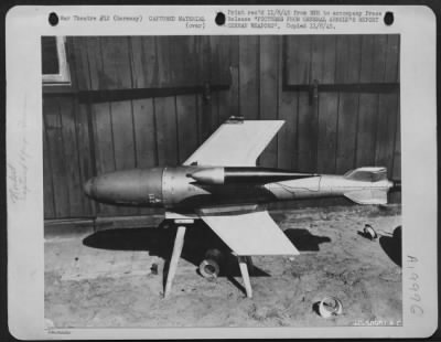 Consolidated > Pictures From Gen. Arnold'S Report German Weapons -- The X-4 Was One Of Several New Weapons Being Developed By The Germans At The End Of The War To Attack Our Aircraft.  The X-4 Is A Wire-Controlled Rocket Propelled Gyro-Stablizied Missile, To Be Launched
