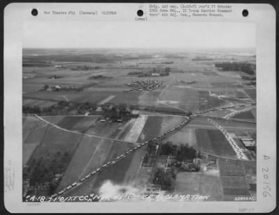 Consolidated > Glider Reclamation -- Two Weeks Time Was All That The 82Nd Service Group, 9Th Troop Carrier Command Engineers Required To Place 60% Of The 1300 Gliders In Flyable Condition After The Rees-Wesel Airborne Invasion.  Aerial View Shows Some Of The Reclaimed G