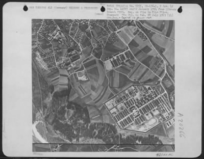 Consolidated > Aerial View Of German Prison Of War Camp Stalag 7A Near Moosburg, Bavaria, Germany, Where Thousands Of Us Af Prisoners Of War Were Imprisoned Along With Thousands Of Allied Prisoners Of Various Nationalities.  Most Af Prisoners Arrived Here From Stalag Lu