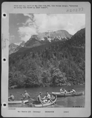 Thumbnail for Consolidated > Berchtesgaden, Germany -- Konigsee, Or King Lake, Reputed To Be One Of The Most Beautiful Lakes In Germany, Is Being Fully Appreciated By The 101St Airborne Division'S 327Th Glider Infantry Regiment Soldiers.  The Lake Offers Electric Launches For Sight S