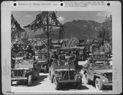 Consolidated > Where These American Jeeps, Command Cars, Trucks And Ambulances Are Parked, Adolf Hitler Was Wont To Pause For A Lordly Survey Of The Bavarian Alps Before Boarding An Elevator To His Berchtesgaden Eagle'S Nest.  The Ex-Fuehrer'S Mountain Retreat And Headq