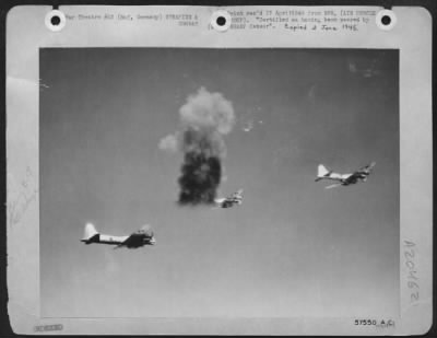 Consolidated > From This Attack, Ten Of Our Bombers Are Missing - So Reads The Communique For 8 April 1945 When 1,200 Boeing B-17 Flying Fortresses And Consolidated B-24 Liberators Of The Us 8Th Af Escorted By 750 North American P-51 Mustangs And Republic P-47 Thunderbo