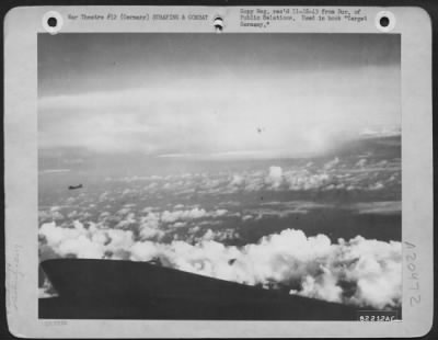 Thumbnail for Consolidated > German Messerschmitt 110 Comes In For An Attack On Boeing B-17 "Flying Fortress" Somewhere In Germany.