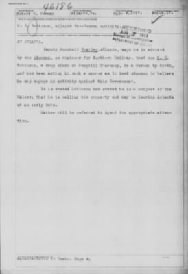 Old German Files, 1909-21 > H. C. Robinson (#46186)