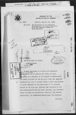 Government: Recognition, Constitution, Citizenship, Political Rights, Territories, Civil Service, Foreign Agents, Flag, Passports And Visas > 861.01/1991-861.01B/20