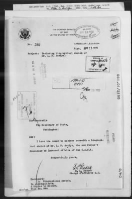 Government: Recognition, Constitution, Citizenship, Political Rights, Territories, Civil Service, Foreign Agents, Flag, Passports And Visas > 861.01/1991-861.01B/20