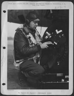 Thumbnail for Consolidated > England - Intelligence Officers And Bomber Command Are Concerned With The  Before-And-After Of A Bombing Mission.  Photography Is A Regular Part Of Such A Job, And When 9Th Air Force Marauders Strike, The Fighting Cameramen Are On The Spot; They Take Pict