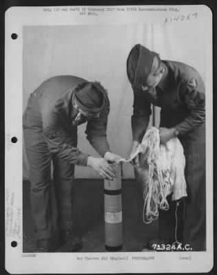 Consolidated > Men Assemble An M-26 Parachute Flare At A 379Th Bomb Group Base In England.  18 December 1943.