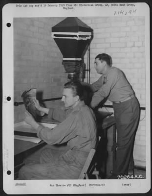 Consolidated > Men Make Enlargements In The Photo Lab Of The 386Th Bomb Group In Great Dunmow, Essex, England.  7 May 1944.