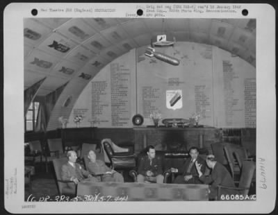 Thumbnail for Consolidated > Edward G. Robinson Visits Officers' Club Of The 381St Bomb Group At 8Th Air Force Station 167, England, 5 July 1944.