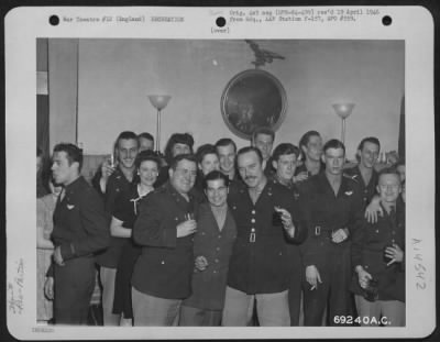 Thumbnail for Consolidated > The Party For Officers Of The 353Rd Fighter Group, Based In England, Was In Full Swing When The Photographer Snapped Their Photograph.  22 April 1944.