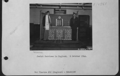 Consolidated > Jewish Services In England.  6 October 1944.