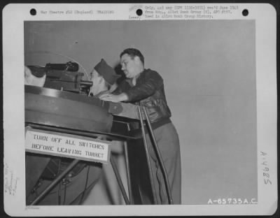 Consolidated > Gunnery Training Is Thorough And Constant At The 401St Bomb Group Base In England.  The Man On The Right Is W.E. Dixon.  22 October 1944.