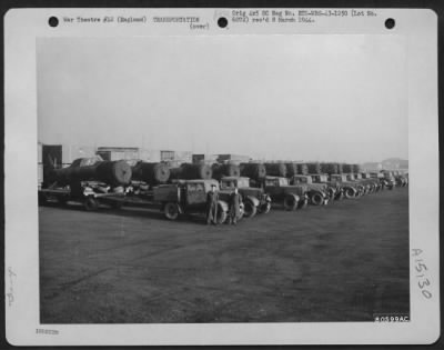 Consolidated > Raf 6Th Motor Transport Company Convoy Of North American 'Harvard' Trainers Assembled At The Raf Base At Glasgow, Scotland For Transport To England.  11 November 1943.