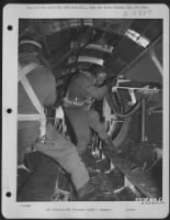 These Waist Gunners Are At Their Posts Ready For Action As Their Plane, A Boeing B-17 "Flying Fortress" Of The 91St Bomb Group, Wings Its Way Toward The Target Of The Day Somewhere In Europe.  5 November 1943. - Page 1