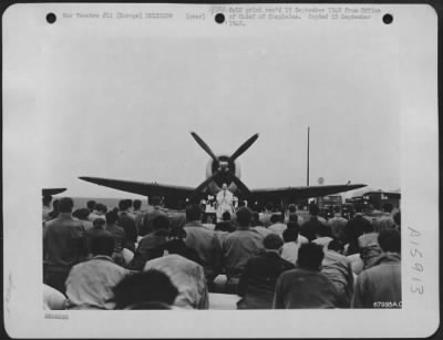 General > As Air Force Chaplain Conducts Easter Mass In Front Of A Republic P-47 At A Base Somewhere In Europe.