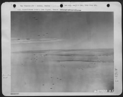 Thumbnail for Consolidated > U.S. Consolidated B-24's over Cognac, France.