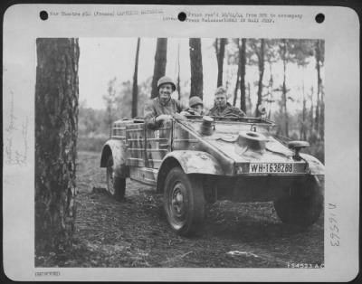 General > FRANCE-Members of a U.S. Army 9th Air force Service Command Ordnance Section, declare that the German Volkewagen is decidedly inferior to the jeep, and the lightness of the vehicle limits its use to carrying personnel. The Volkewagen