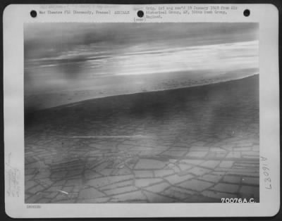 Thumbnail for Consolidated > Aerial View Of The Beachhead At Normandy, France Taken 12 June 1944 From A Plane Of The 386Th Bomb Group.