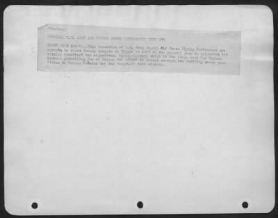 Thumbnail for Boeing > Forts Ride Again...This Formation Of U.S. Army 8Th Air Force Flying Fortresses Are Enroute To Blast German Targets In France As Part Of The General Plan To Pulverize All Vitally Important War Objectives.  Kerlin-Bastard Which Is The Large Base For German