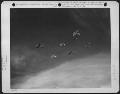 Thumbnail for Boeing > Boeing B-17 Flying Fortresses Of The 452Nd Bomb Group Fly A Tight Formation On Their Way To Bomb Another Vital Target Deep In The Heart Of Nazi-Occupied France.  Their Target On This Occasion Was Chateaudun, France, 28 March 1944.